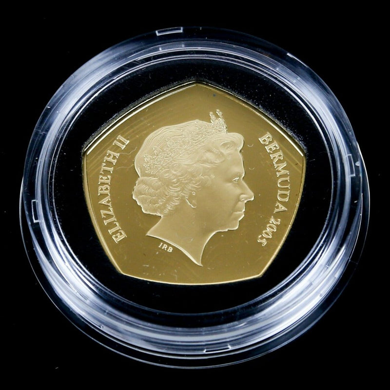 ROYAL MINT- 2005 BMA BERMUDA QUINCENTENNIAL GOLD PROOF $5 FIVE DOLLAR COIN &amp; COA