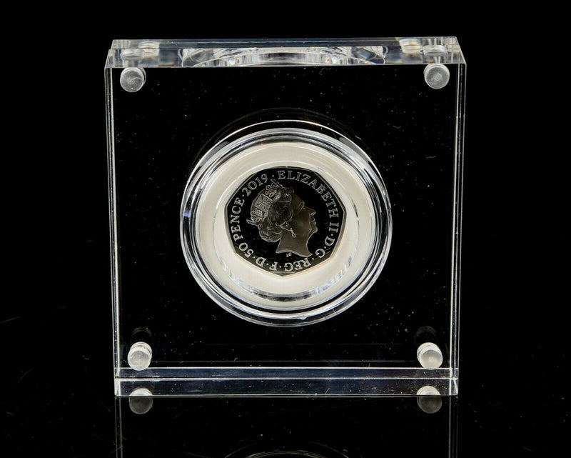 ROYAL MINT -PETER RABBIT- 2019 BEATRIX POTTER SILVER PROOF 50p COIN, BOXED &amp; COA