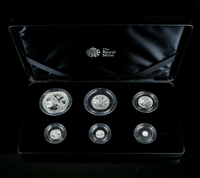 ROYAL MINT -THE BRITANNIA- 2017 UK LIMITED EDITION SIX-COIN SILVER PROOF SET COA
