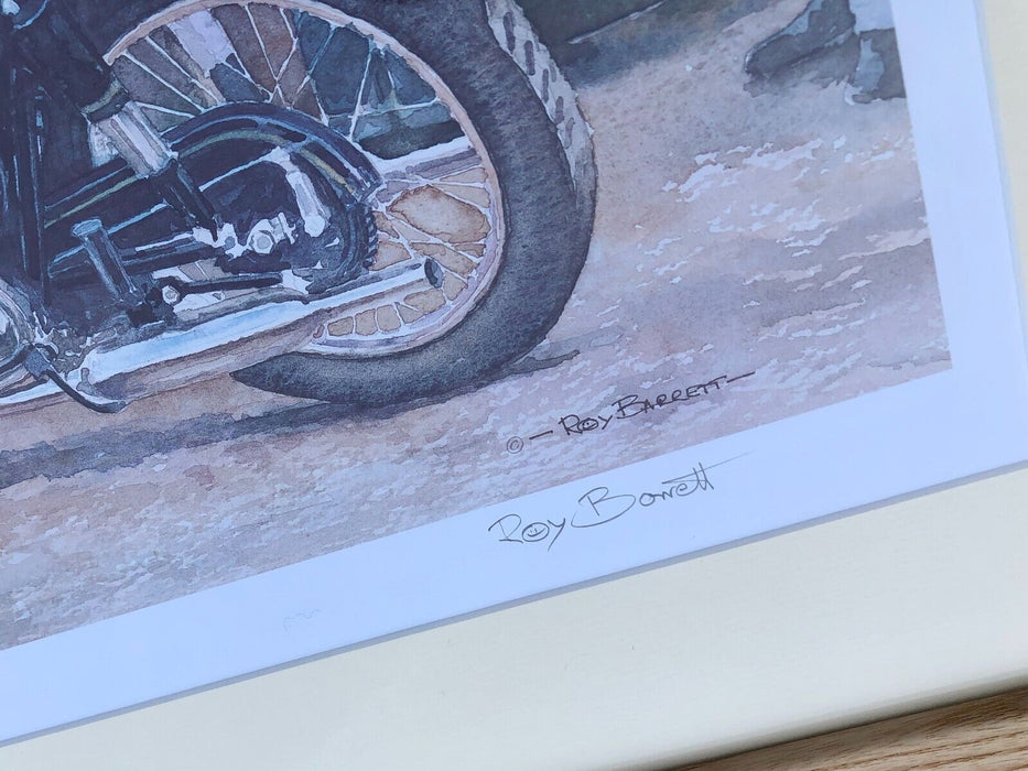 ROY BARRETT 'ALLEY CATS' ARTISTS PROOF LIMITED EDITION MOTORCYCLE PRINT SIGNED