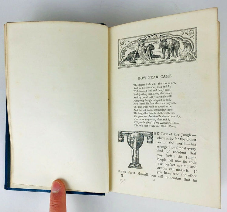RUDYARD KIPLING -THE JUNGLE BOOK &amp; SECOND JUNGLE BOOK- FIRST EDITION MACMILLAN &amp; Co. 1894