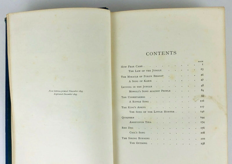 RUDYARD KIPLING -THE JUNGLE BOOK &amp; SECOND JUNGLE BOOK- FIRST EDITION MACMILLAN &amp; Co. 1894