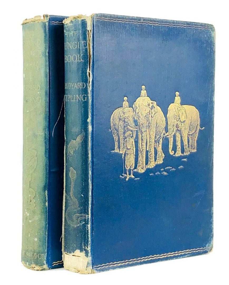 Rudyard Kipling The Jungle Book And Second Jungle Book First Edition Macmillan And Co 1894 — Pm 7747