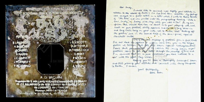 SANDY BROWN - PERSONAL COLLECTION OF EVERTON FOOTBALL CLUB AWARDS &amp; MEMORABILIA