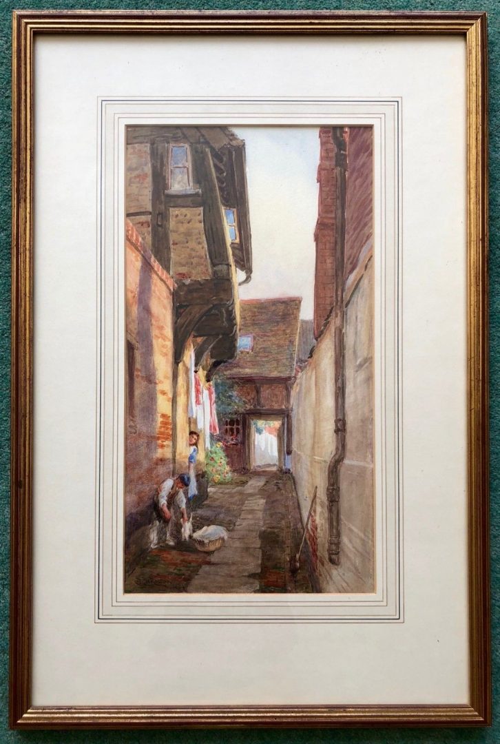 SHEDDEN GOODRICH WILLIAMS ROSCOE, CHILDREN IN STREET, WATERCOLOUR, SIGNED