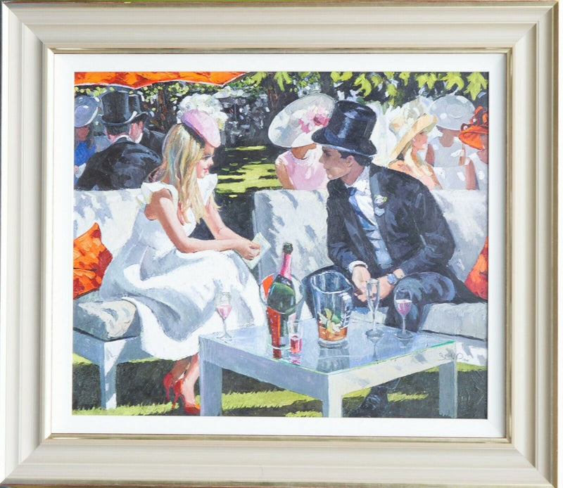 SHERREE VALENTINE DAINES (BRITISH, b.1959) -ASCOT GLAMOUR- LIMITED EDITION PRINT