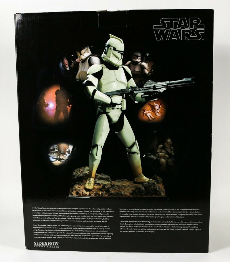 SIDESHOW COLLECTIBLES -CLONE TROOPER, PREMIUM FORMAT- STAR WARS FIGURE , BOXED