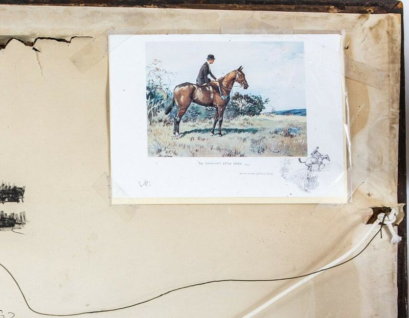 SNAFFLES, CHARLES JOHNSON PAYNE -VARMINT LITTLE LADY ON WIRY OSS- COLOUR PRINT, SIGNED