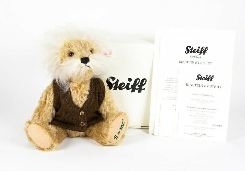 STEIFF -ALBERT EINSTEIN- LIMITED EDITION BEIGE TEDDY BEAR 690006, BOXED &amp; COA