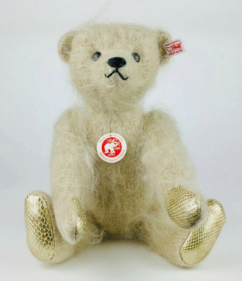 STEIFF -BELLAMY- LIMITED EDITION JOINTED BEIGE MOHAIR TEDDY BEAR 035142 -BOXED-