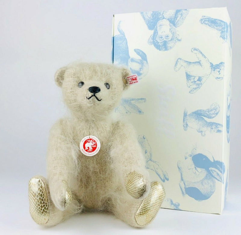 STEIFF -BELLAMY- LIMITED EDITION JOINTED BEIGE MOHAIR TEDDY BEAR 035142 -BOXED-