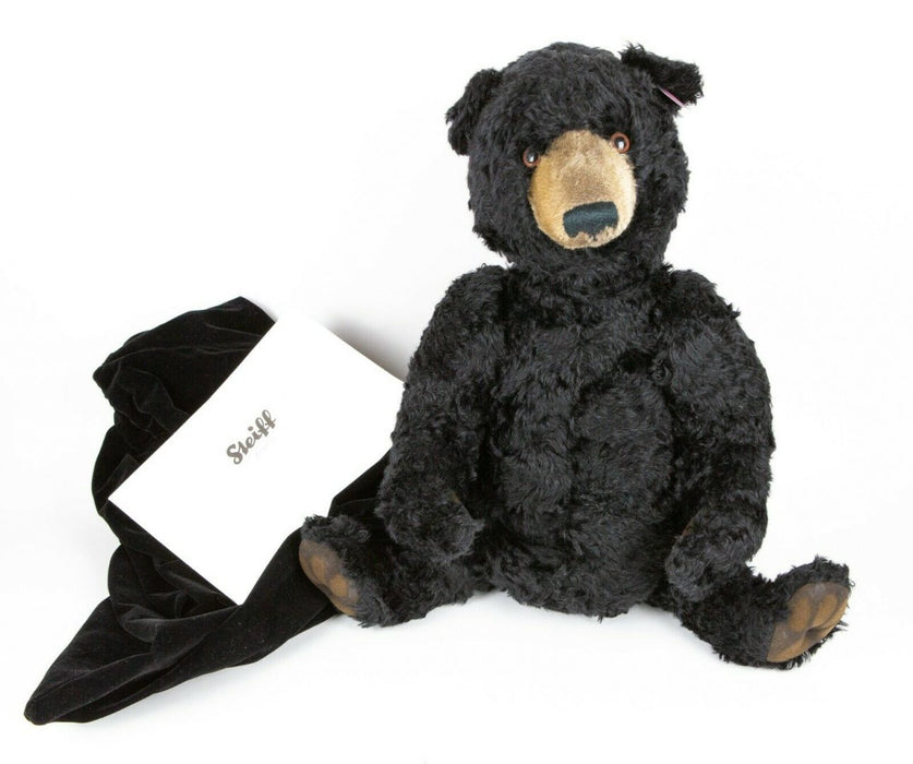 STEIFF -WINNIPEG- LARGE DANBURY MINT LIMITED EDITION BLACK TEDDY BEAR 664618 & COA