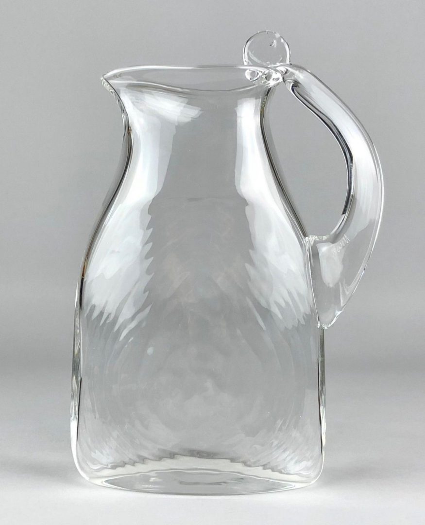Steven Newell (B.1948) - C20Th Modern Design Glass Flat Ovoid Water Jug ...