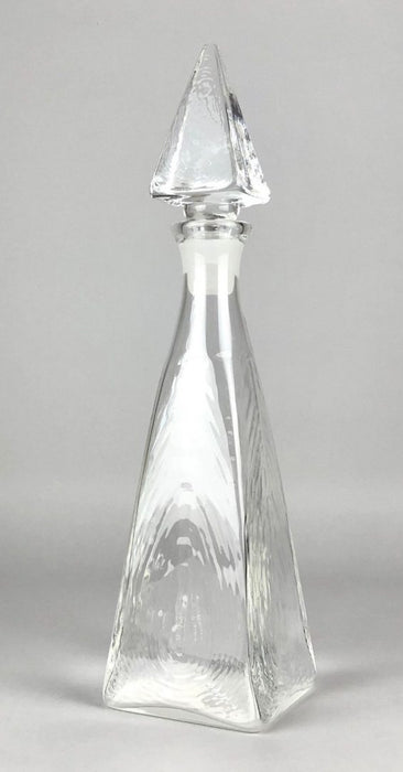 STEVEN NEWELL (BRITISH, b.1948) - GLASS PYRAMID DECANTER FLASK