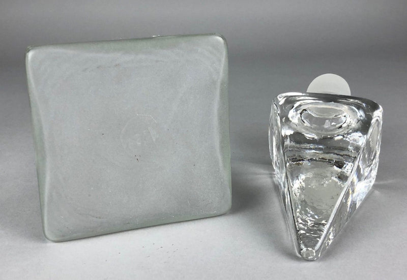 STEVEN NEWELL - GLASS PYRAMID DECANTER FLASK