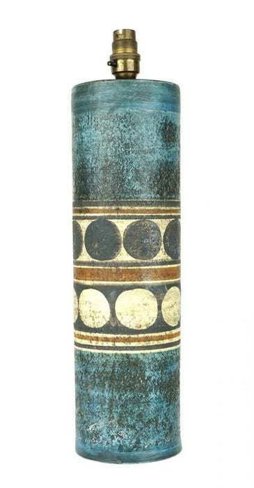 SYLVIA VALANCE for TROIKA - UNUSUAL TALL SLENDER CYLINDER POTTERY LAMP BASE