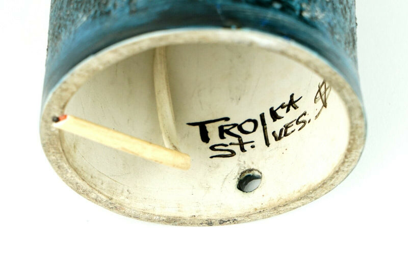 SYLVIA VALANCE for TROIKA - UNUSUAL TALL SLENDER CYLINDER POTTERY LAMP BASE