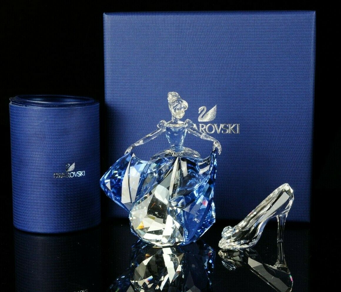 Swarovski -Cinderella &Amp; Slipper- Disney Figure Ornaments