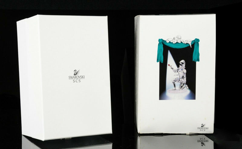 SWAROVSKI CRYSTAL -PIERROT, COLUMBINE &amp; HARLEQUIN- MASQUERADE FIGURE SET, BOXED