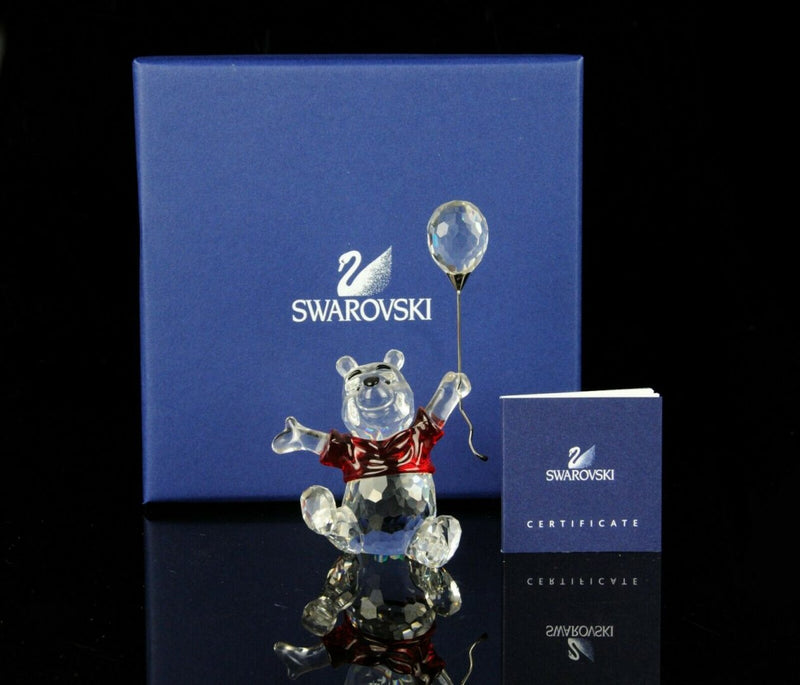 SWAROVSKI -WINNIE THE POOH WITH BALLOON- DISNEY FIGURE ORNAMENT 905768, BOXED