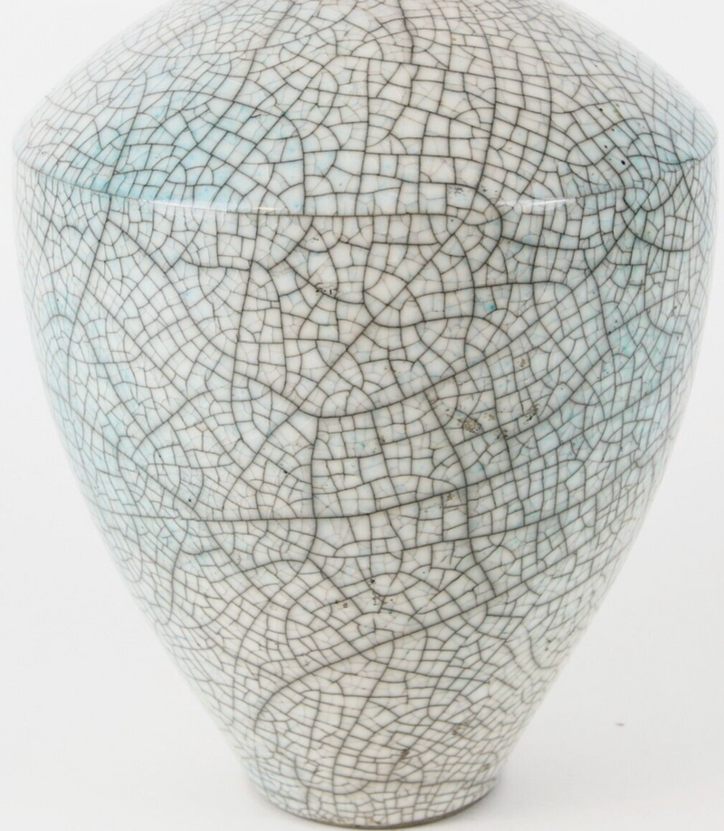 TIM ANDREWS - RAKU STUDIO ART POTTERY JAR POT VASE, SIGNED