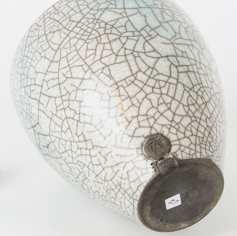 TIM ANDREWS - RAKU STUDIO ART POTTERY JAR POT VASE, SIGNED