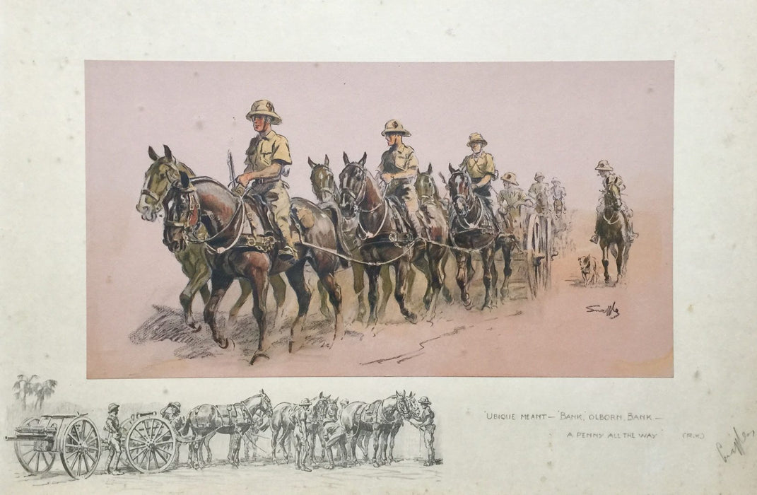 SNAFFLES, 'UBIQUE MEANT - BANK OLBORN, A PENNY ALL THE WAY', LIMITED EDITION PRINT