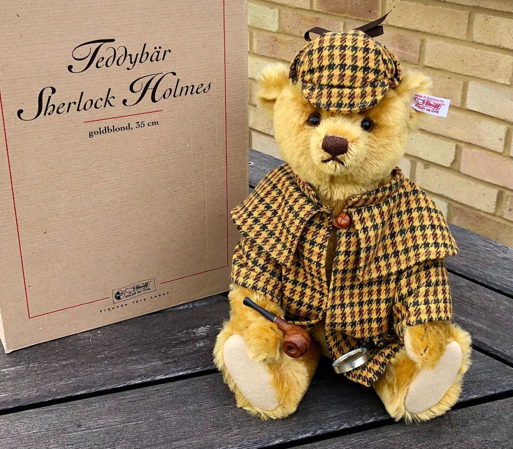Steiff 'Sherlock Holmes' Limited Edition Mohair Teddy Bear 35Cm