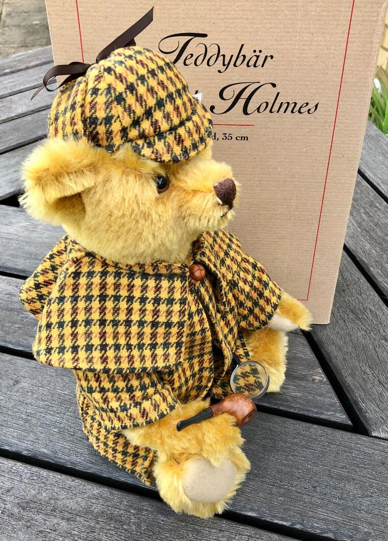 STEIFF 'SHERLOCK HOLMES' LIMITED EDITION MOHAIR TEDDY BEAR 35cm 655517, BOXED