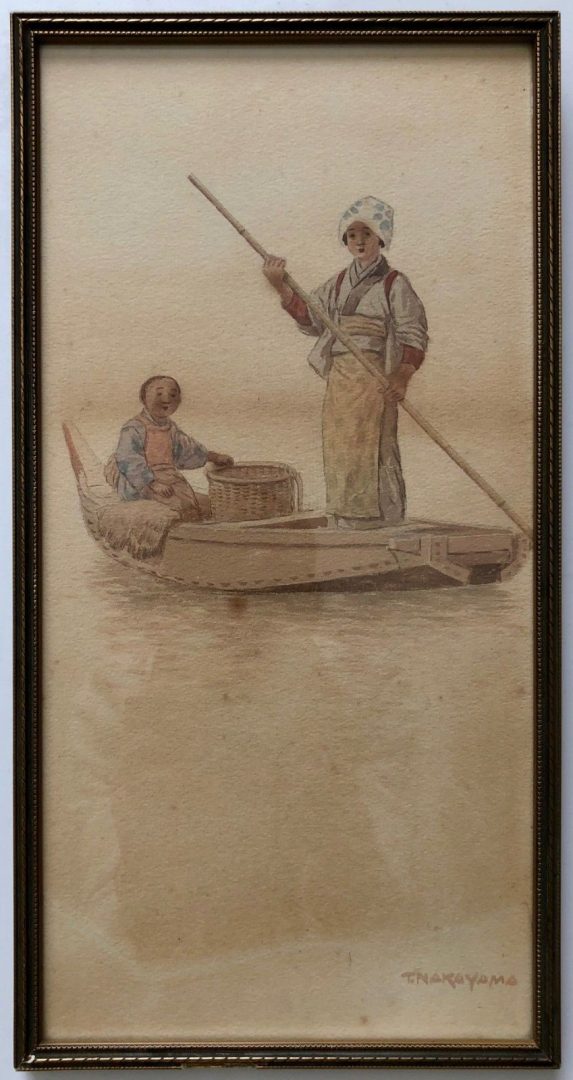 TAKASHI NAKAYAMA - FARMING & FISHING WATERCOLOUR SCENES, SIGNED