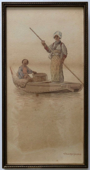 Takashi Nakayama (Japanese, 1898-1978) Farming & Fishing Watercolour  Scenes, Signed — PM Antiques & Collectables