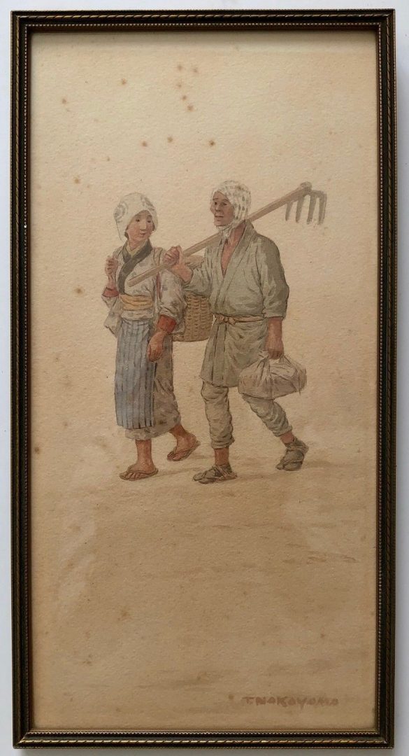 TAKASHI NAKAYAMA - FARMING & FISHING WATERCOLOUR SCENES, SIGNED