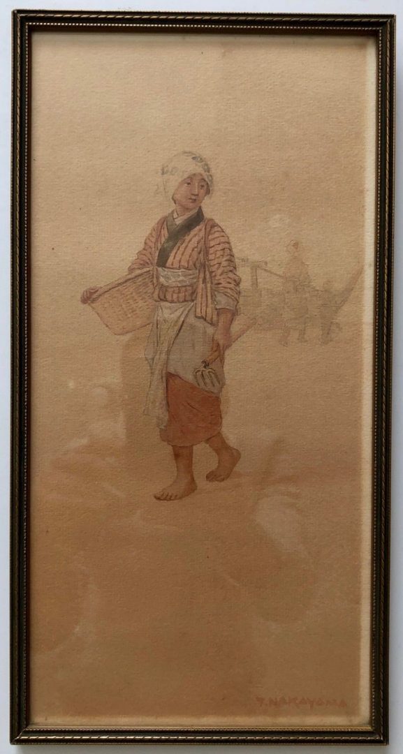 TAKASHI NAKAYAMA - FARMING & FISHING WATERCOLOUR SCENES, SIGNED