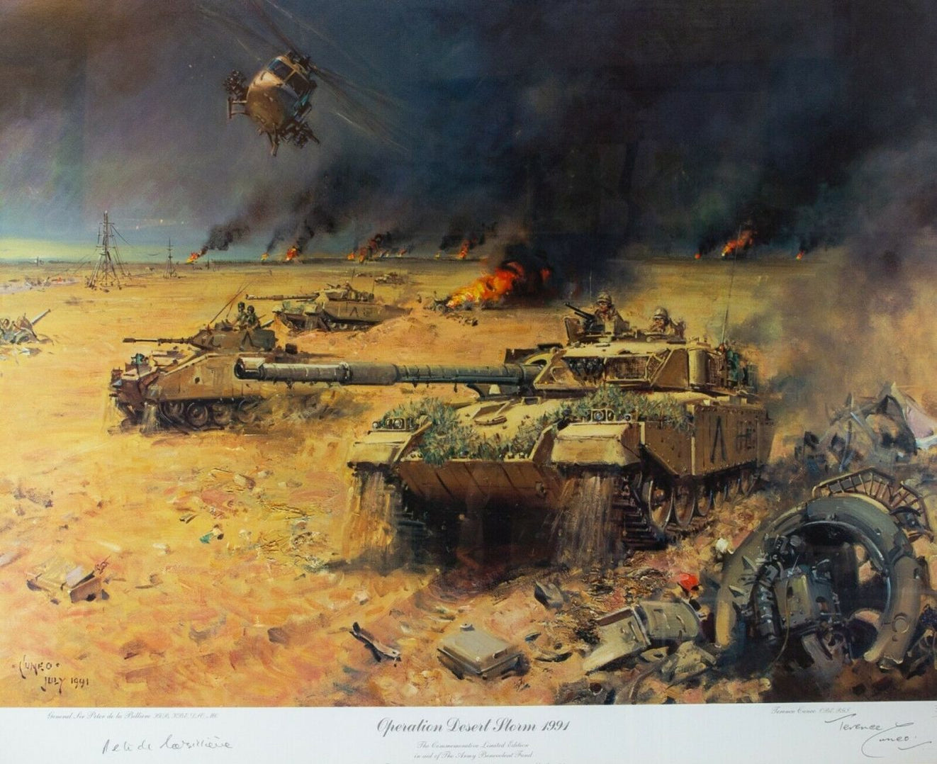 Terence Cuneo (British, 1907-1996) -Operation Desert Storm 1991 ...