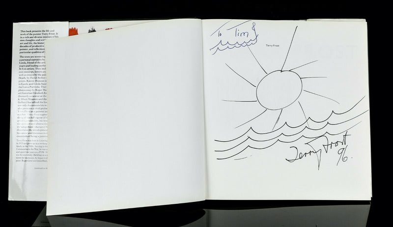 TERRY FROST (1915-2003), RISING SUN SKETCH, DAVID LEWIS SCHOLAR PRESS BOOK, SIGNED