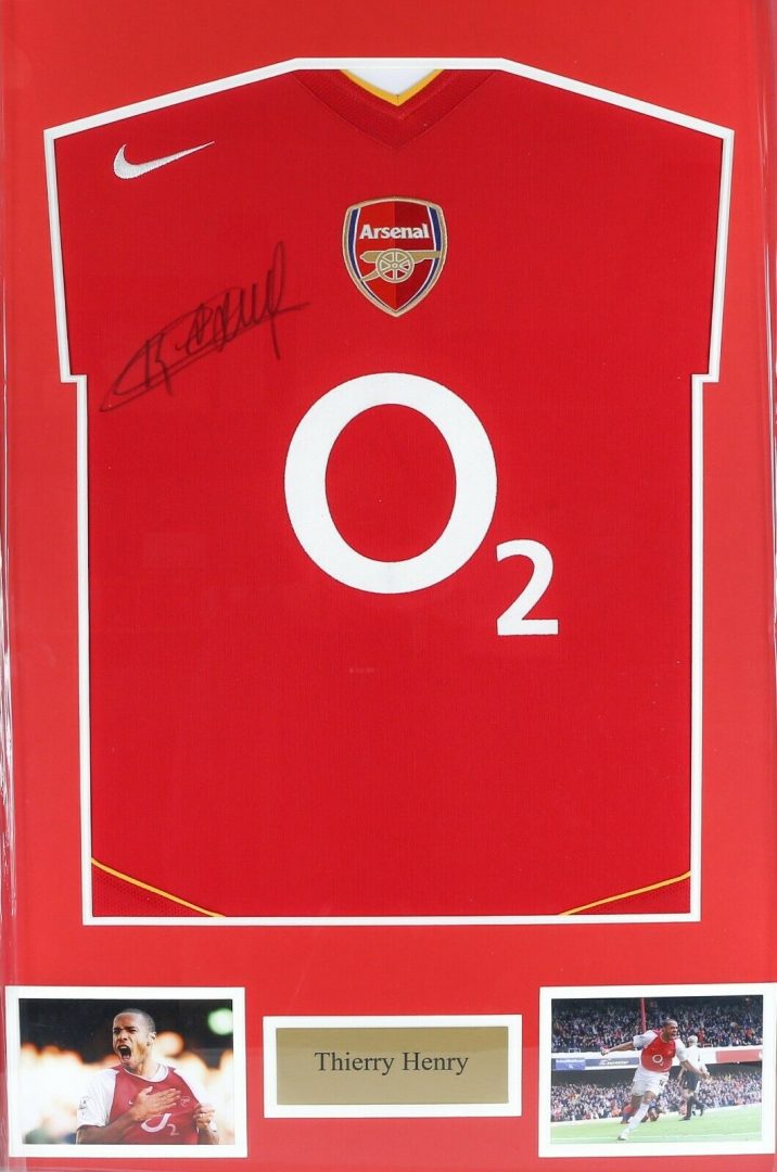 THIERRY HENRY - SIGNED AUTOGRAPH ARSENAL HOME FOOTBALL KIT SHIRT