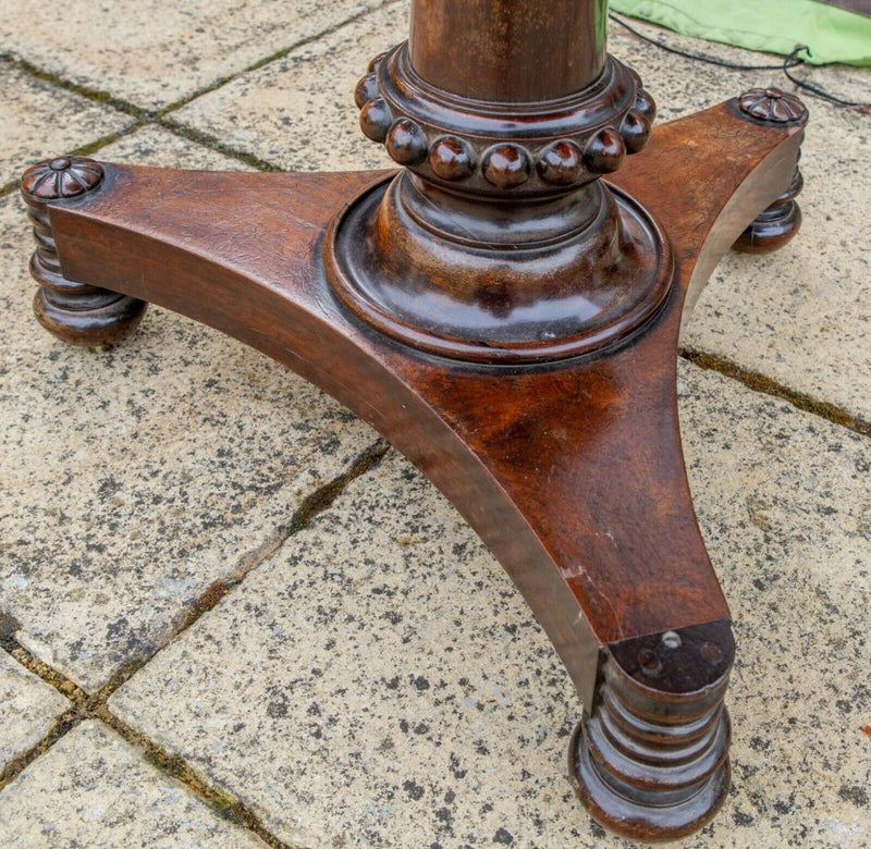 THOMAS &amp; GEORGE SEDDON - C19th EARLY VICTORIAN ROSEWOOD FOLDING CARD TABLE