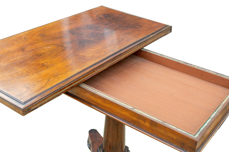 THOMAS &amp; GEORGE SEDDON - C19th EARLY VICTORIAN ROSEWOOD FOLDING CARD TABLE