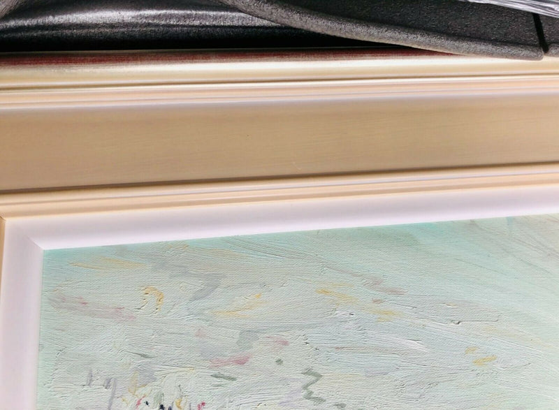 TOM BARRON (BRITISH, C20th) -WHITE SANDS ARGYLL I- COASTAL LANDSCAPE, ORIGINAL OIL ON CANVAS, SIGNED