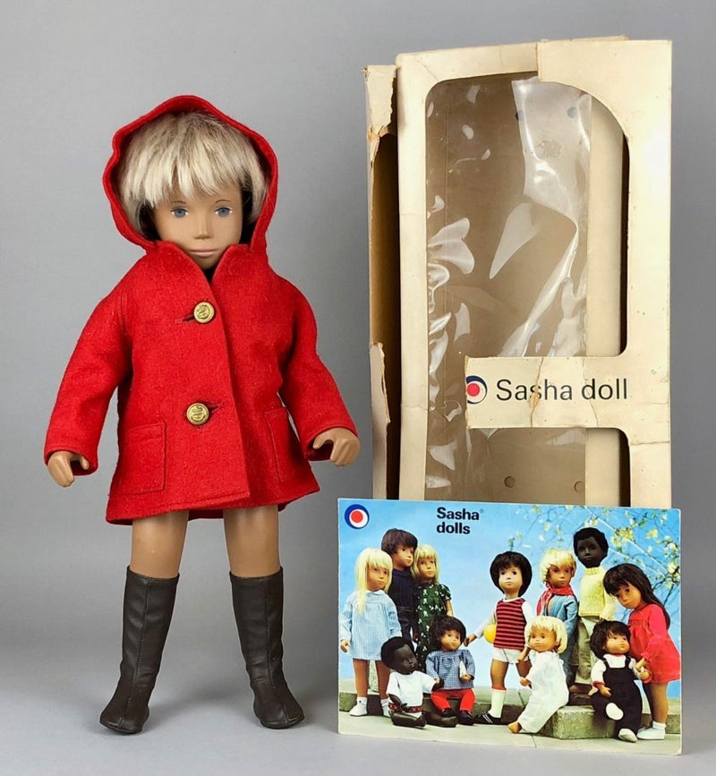 TRENDON SASHA DOLL 'GREGOR FAIR' BOY No. 4-305 LONDON OUTFIT RED DUFFLE COAT BOX