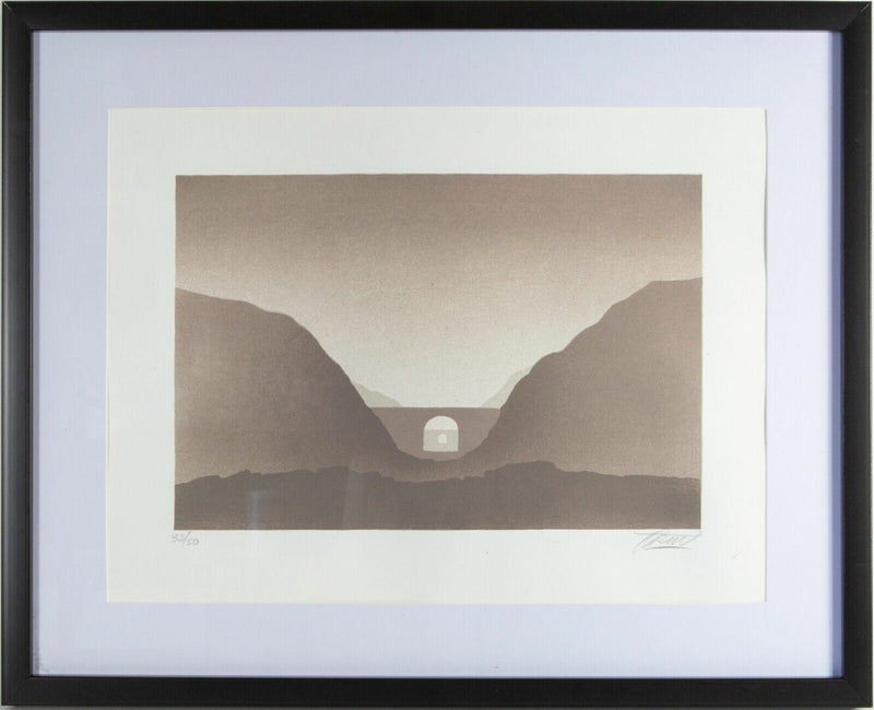 TREVOR GRIMSHAW (1947-2001) -AQUEDUCT- LIMIED EDITION PROOF PRINT 35/50, SIGNED