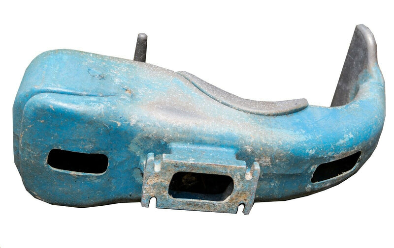 VINTAGE FRENCH CAST ALUMINIUM WHALE DOLPHIN SIT ON FUN FAIR PLAYGROUND RIDE TOY