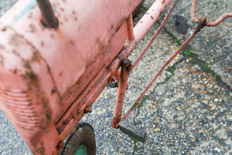 VINTAGE TRIANG TIN PLATE CHILD'S PEDAL CAR TRACTOR &amp; TRAILER CART RIDE TOY