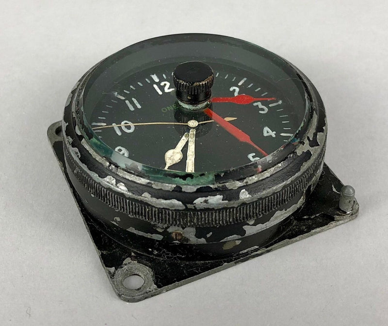 WW2 RAF MOD MkII A AIRCRAFT COCKPIT 1 DAY CLOCK DIAL, 6A/1274 12820/42