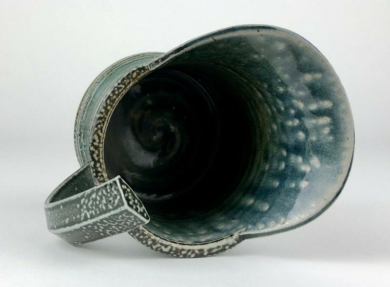 WALTER (WALLY) KEELER - STUDIO ART POTTERY MOTTLED SALT-GLAZED STONEWARE JUG POT