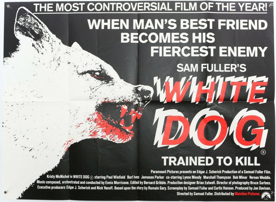 WHITE DOG (1982) - UK BRITISH QUAD FILM MOVIE CINEMA POSTER