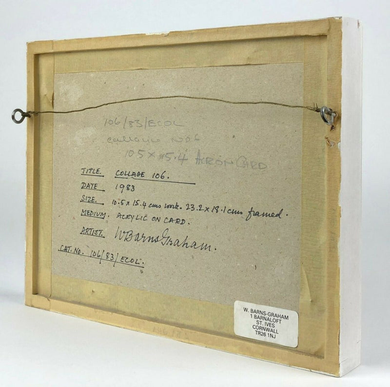 WILHELMINA BARNS-GRAHAM (1912-2004) -COLLAGE 106- 1983 ACRYLIC ON CARD, SIGNED