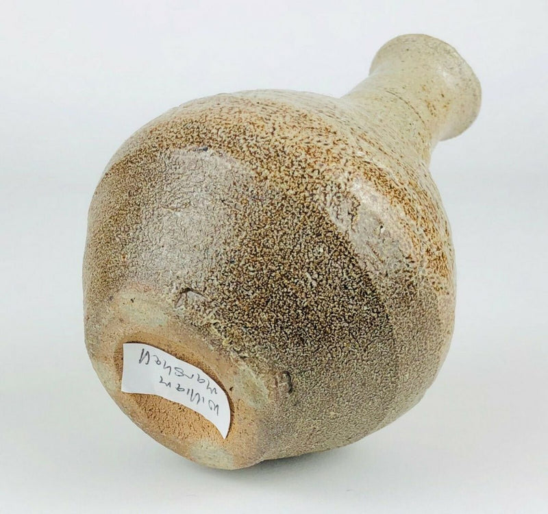 WILLIAM 'BILL' MARSHALL - STUDIO ART POTTERY GLAZED BOTTLE BUD VASE