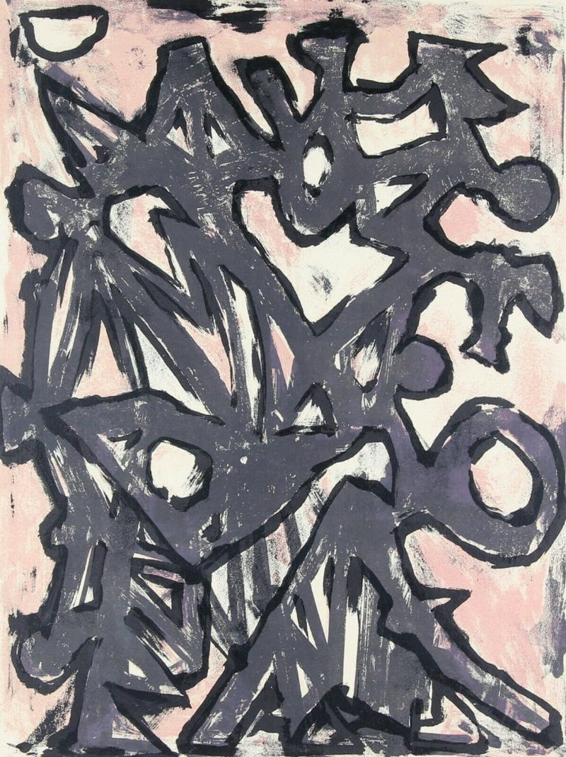 WILLIAM GEAR (SCOTTISH, 1915-1997) LIMITED EDITION ABSTRACT PRINT 1950, SIGNED