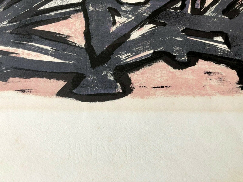 WILLIAM GEAR (SCOTTISH, 1915-1997) LIMITED EDITION ABSTRACT PRINT 1950, SIGNED